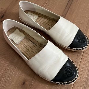 Tory Burch Espadrilles Ivory and Black Size 7